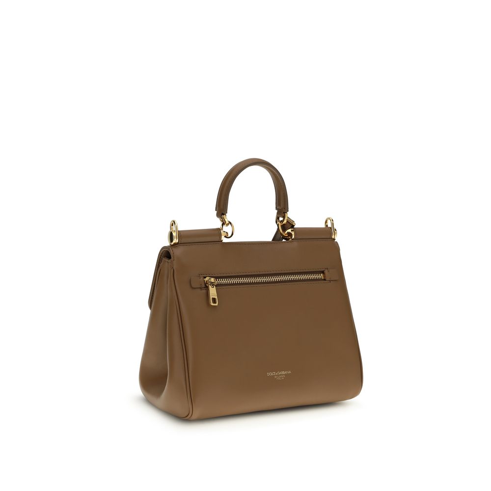 Dolce & Gabbana Brown Calf Leather Bos Taurus Handbag - ClickThatClicks 