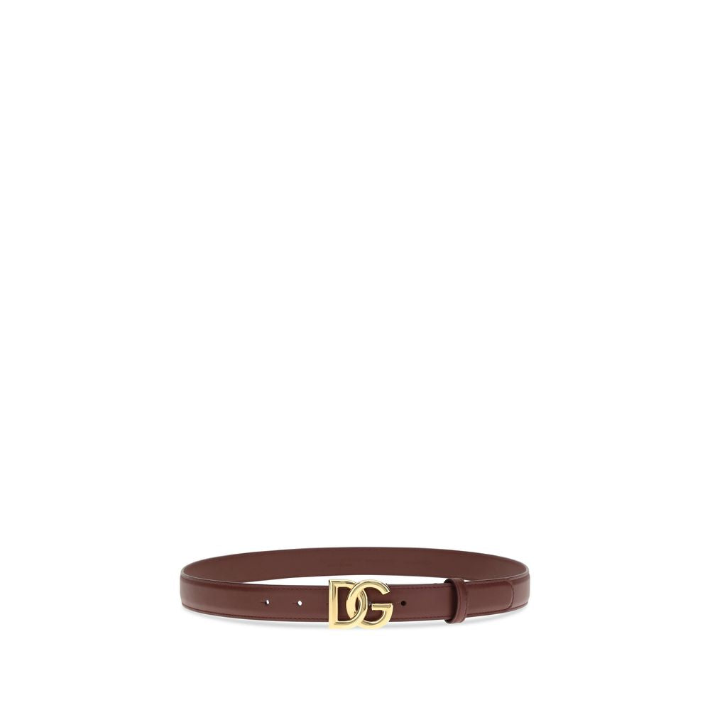 Dolce & Gabbana Bordeaux Calf Leather Bos Taurus Regular Belt - ClickThatClicks 