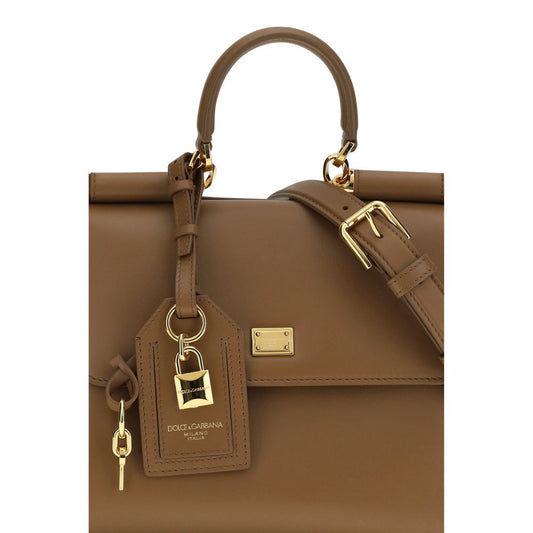 Dolce & Gabbana Brown Calf Leather Bos Taurus Handbag - ClickThatClicks 