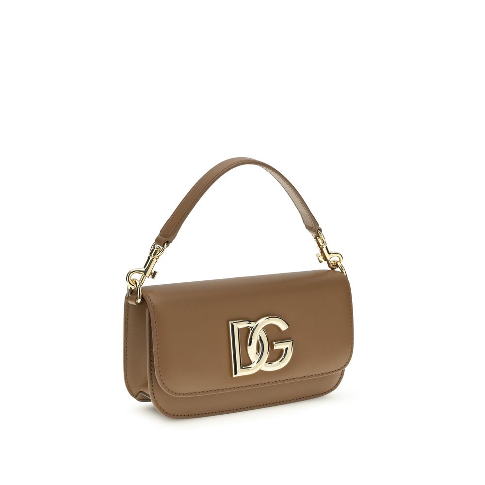 Dolce & Gabbana Brown Calf Leather Bos Taurus Shoulder Bag - ClickThatClicks 