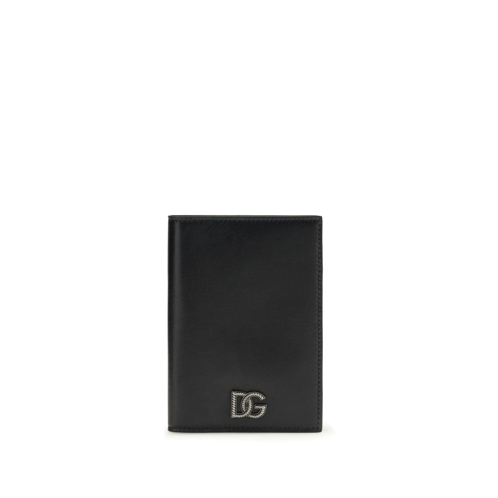 Dolce & Gabbana Black Calf Leather Bos Taurus Wallet - ClickThatClicks 