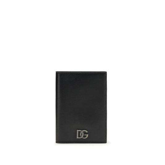 Dolce & Gabbana Black Calf Leather Bos Taurus Wallet - ClickThatClicks 