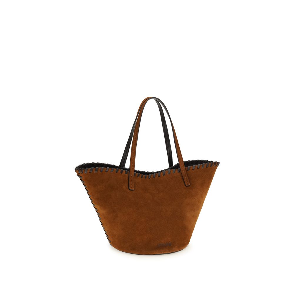 Staud Brown Calf Leather Bos Taurus Handbag - ClickThatClicks 