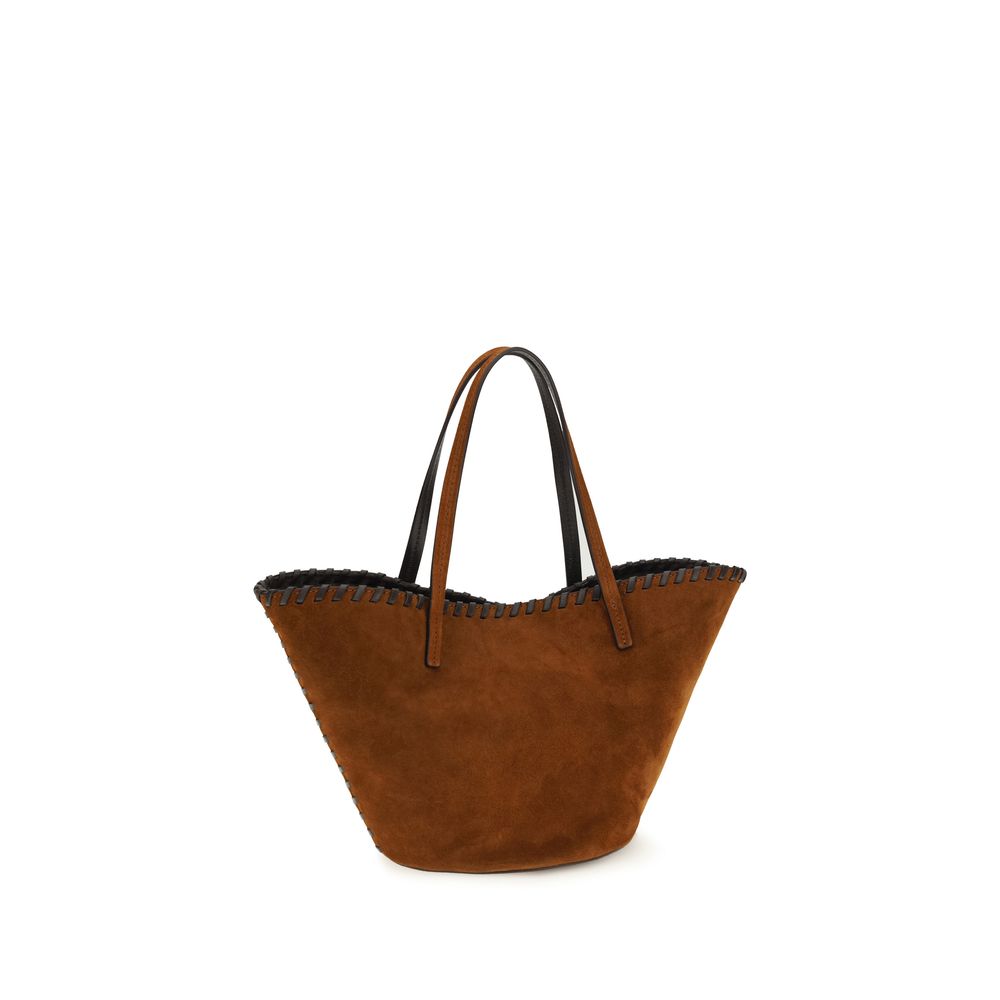 Staud Brown Calf Leather Bos Taurus Handbag - ClickThatClicks 