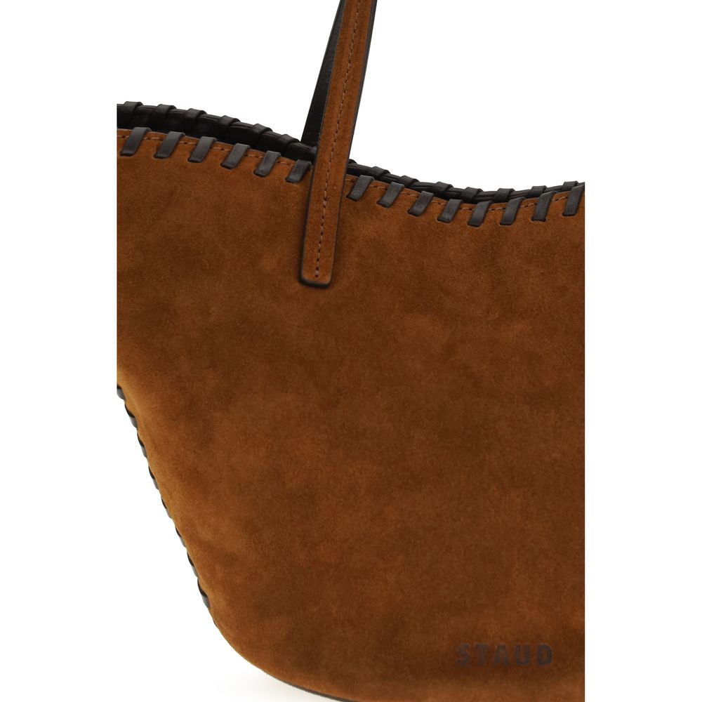 Staud Brown Calf Leather Bos Taurus Handbag - ClickThatClicks 