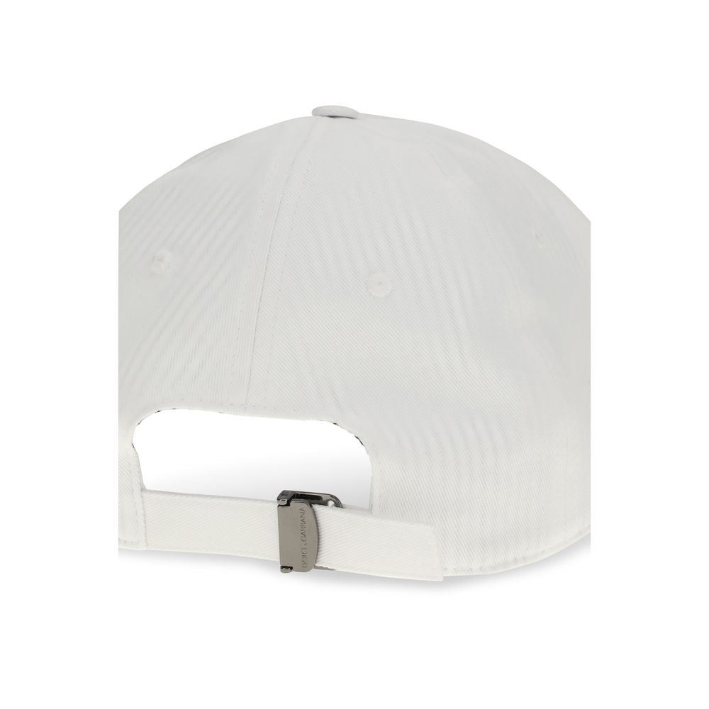 Dolce & Gabbana White Cotton Cap (Baseball Hat) - ClickThatClicks 