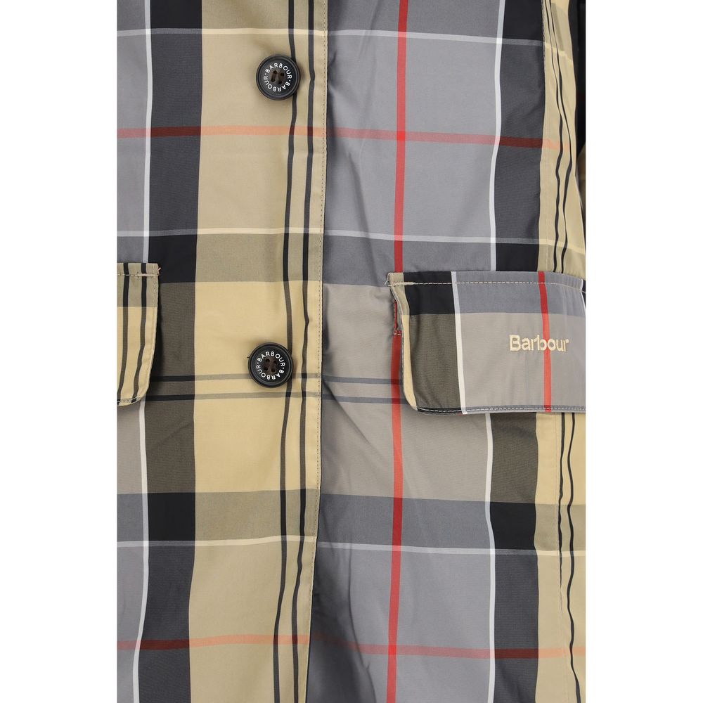 Barbour Blue Polyester Trench Coat - ClickThatClicks 