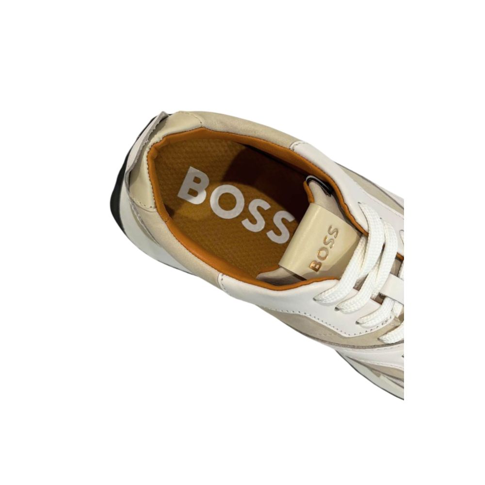 Hugo Boss White Leather Men Sneaker - ClickThatClicks 