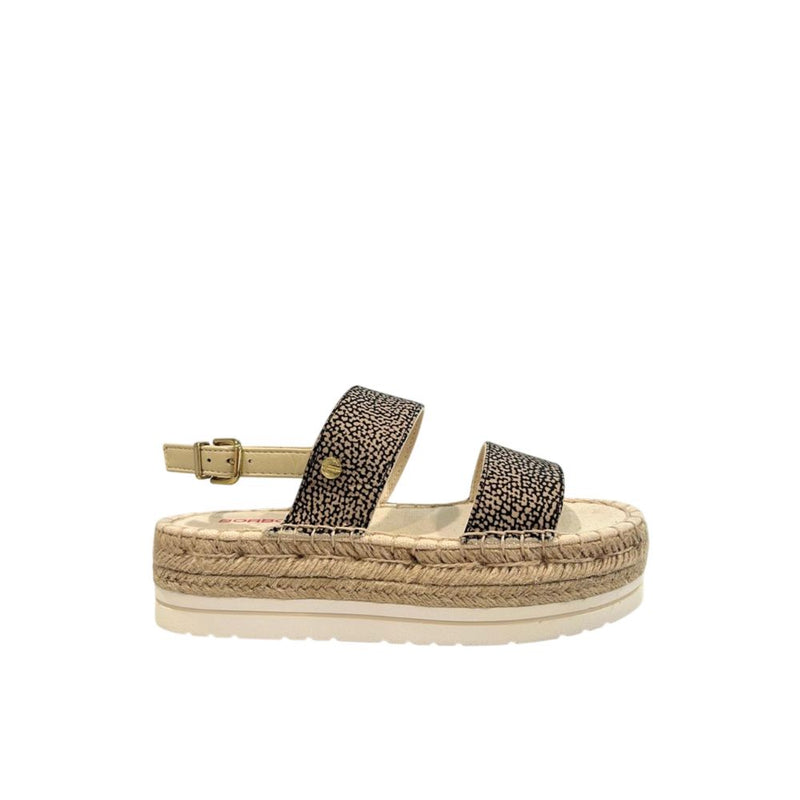 Borbonese Beige Textile Women Sandal