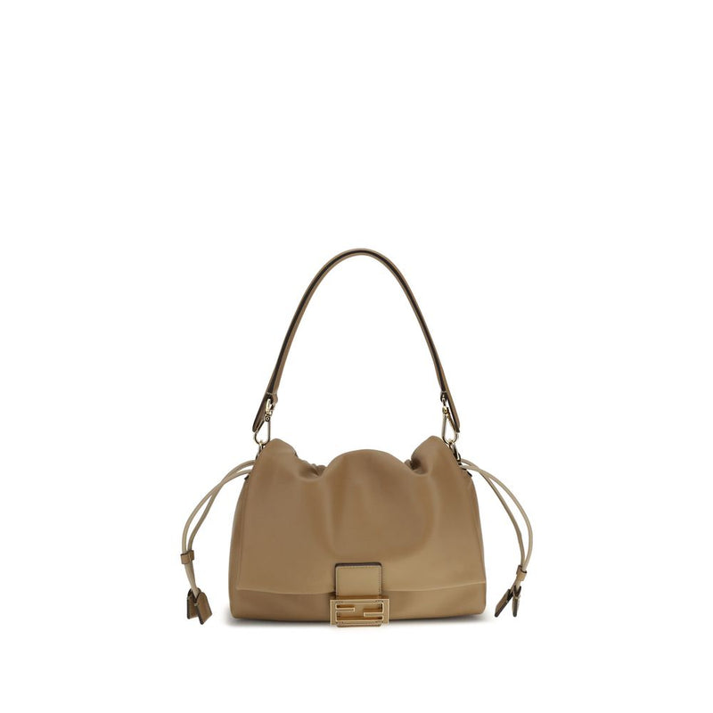 Fendi Beige Calf Leather Bos Taurus Shoulder Bag - ClickThatClicks 