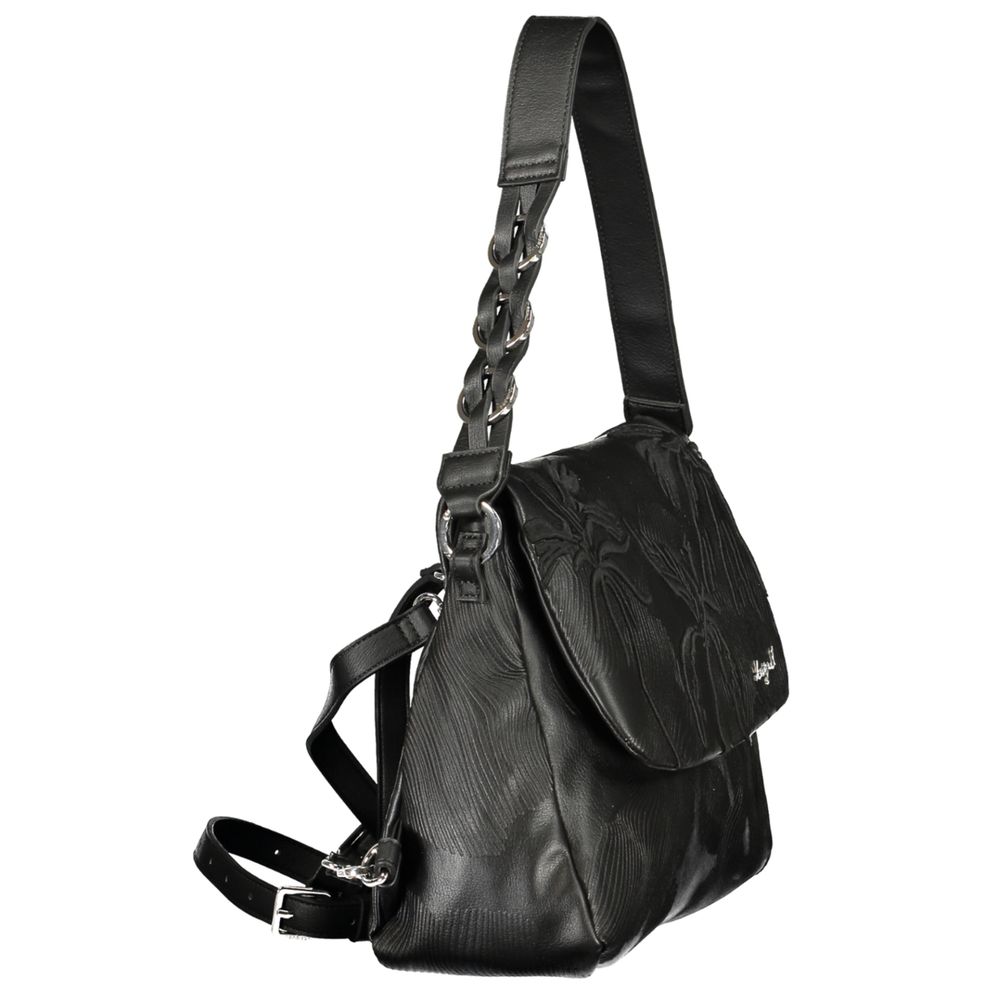 Desigual Black Polyurethane Women Backpack - ClickThatClicks 