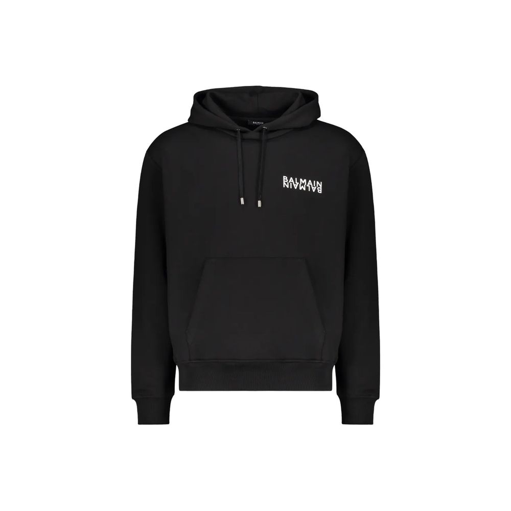 Balmain Black Cotton Hoodie - ClickThatClicks 