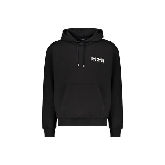 Balmain Black Cotton Hoodie - ClickThatClicks 
