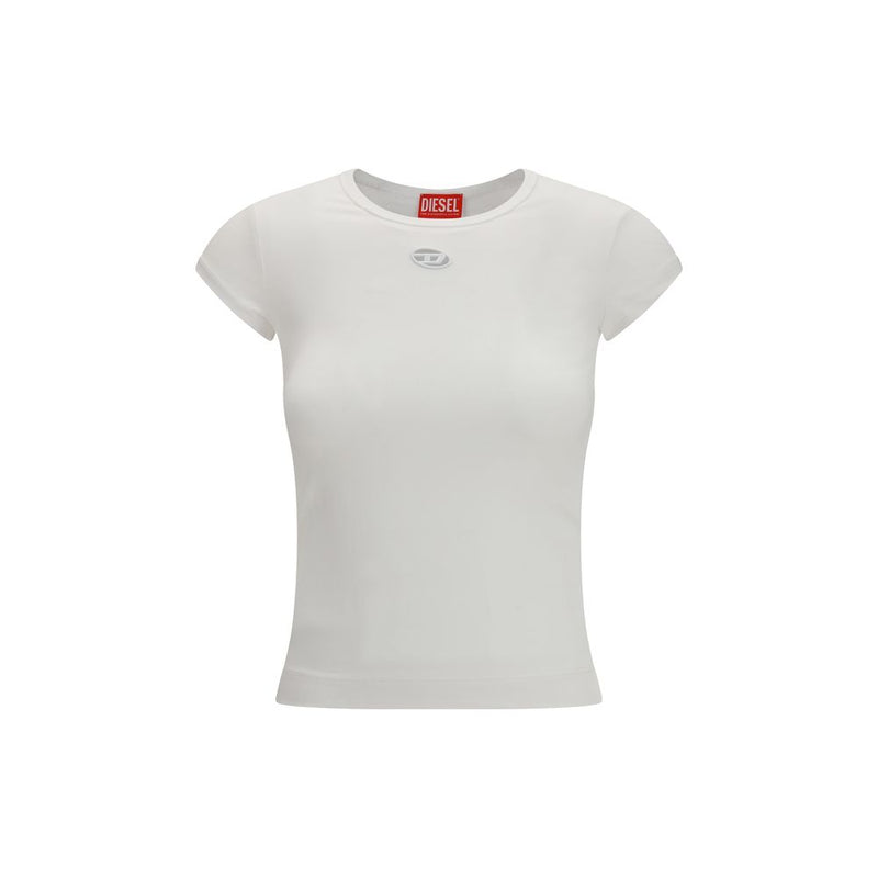 Diesel White Cotton T-Shirt - ClickThatClicks 