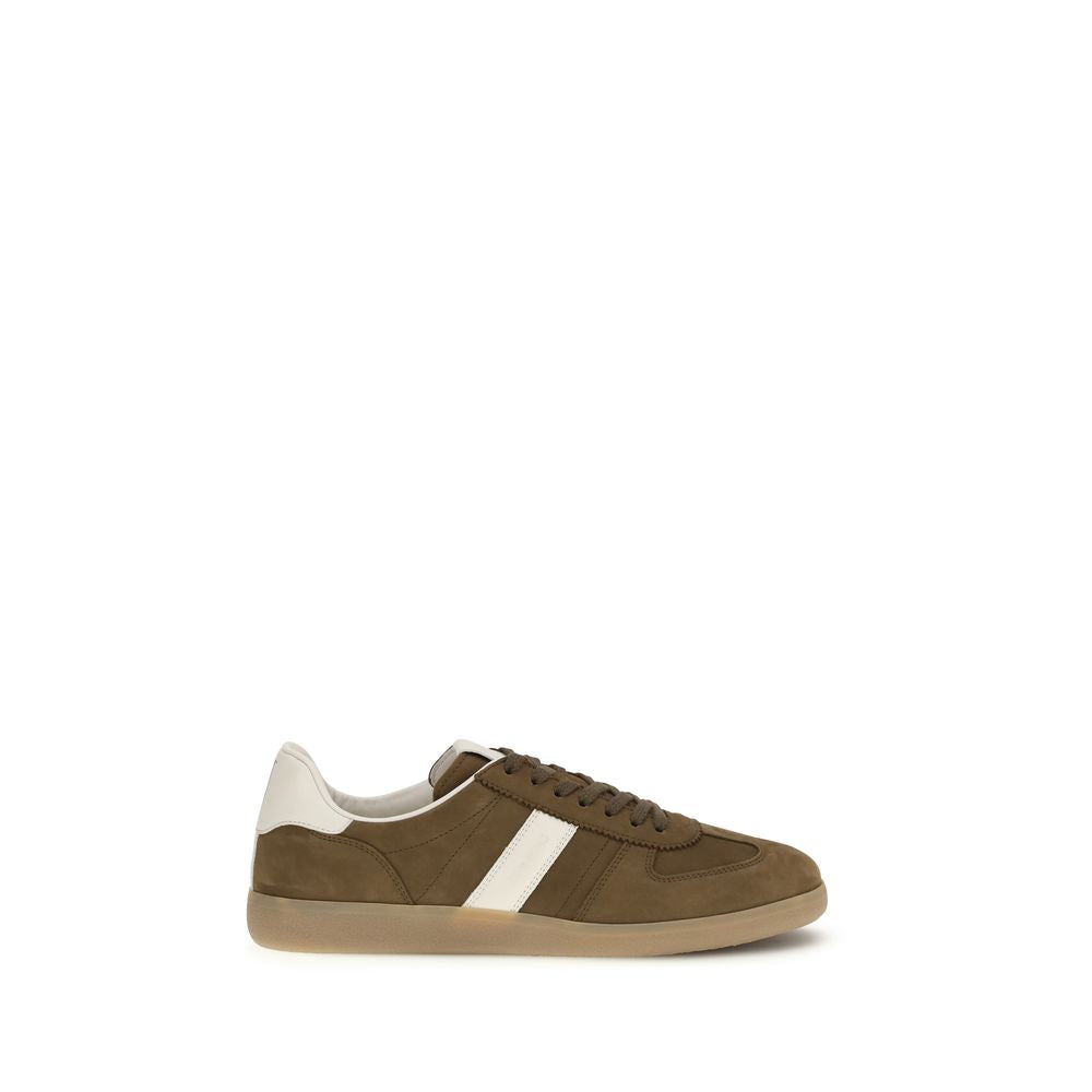 Tom Ford Brown Calf Leather Bos Taurus Low Top Sneakers - ClickThatClicks 
