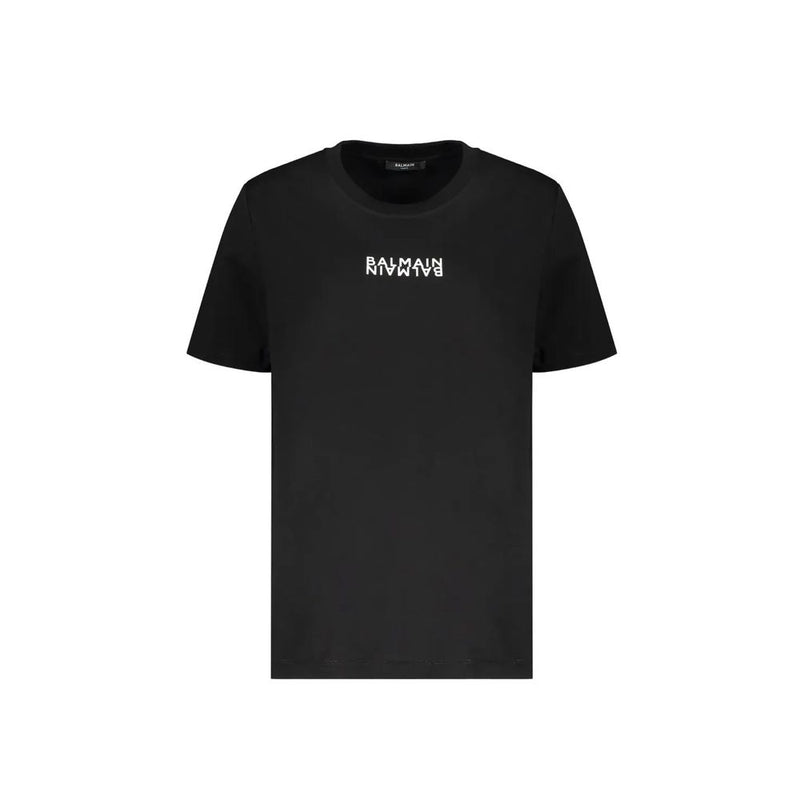 Balmain Black Cotton T-Shirt - ClickThatClicks 