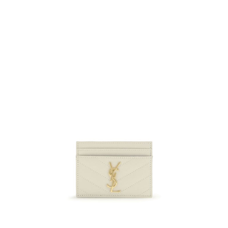 Saint Laurent Beige Calf Leather Bos Taurus Wallet - ClickThatClicks 