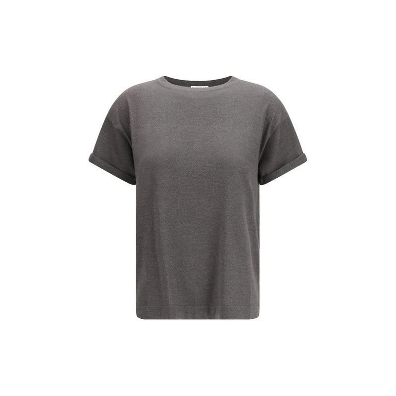 Brunello Cucinelli Gray Nylon T-Shirt - ClickThatClicks 