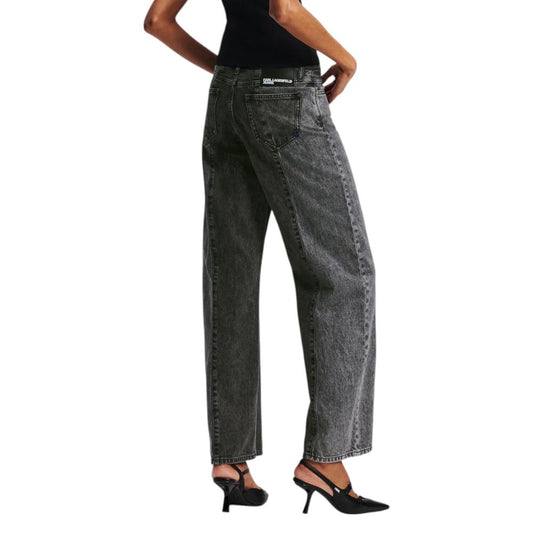 Karl Lagerfeld Black Cotton Relaxed Fit Jeans - ClickThatClicks 