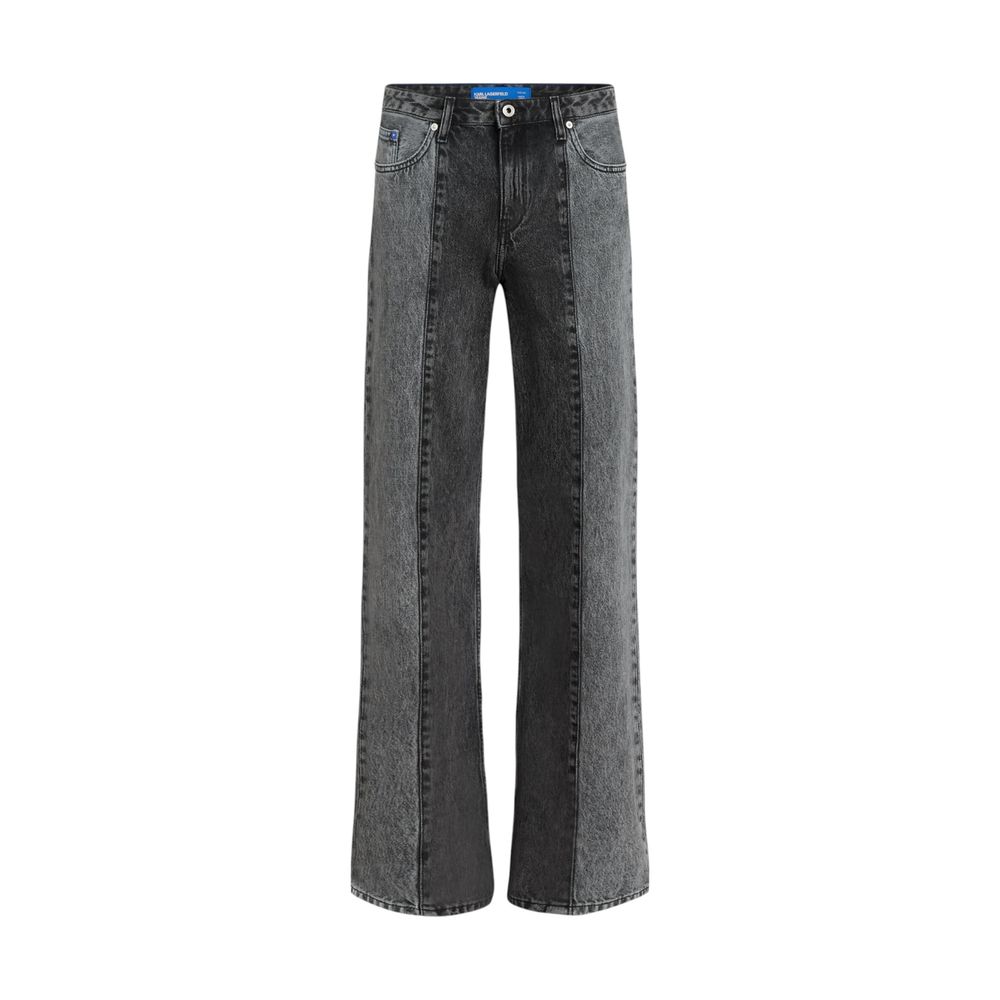 Karl Lagerfeld Black Cotton Relaxed Fit Jeans - ClickThatClicks 