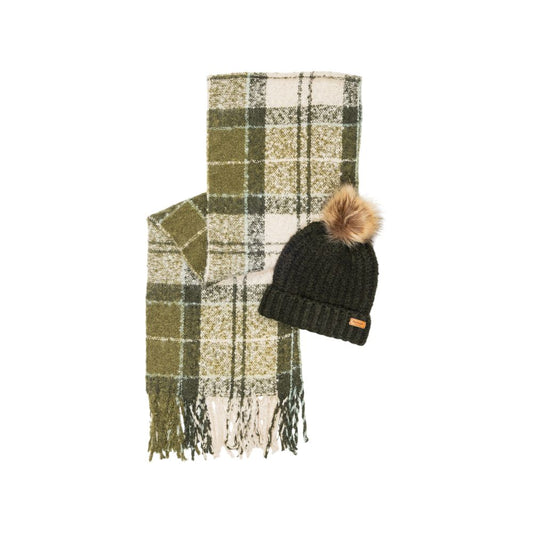 Barbour Green Polyester Beanie - ClickThatClicks 