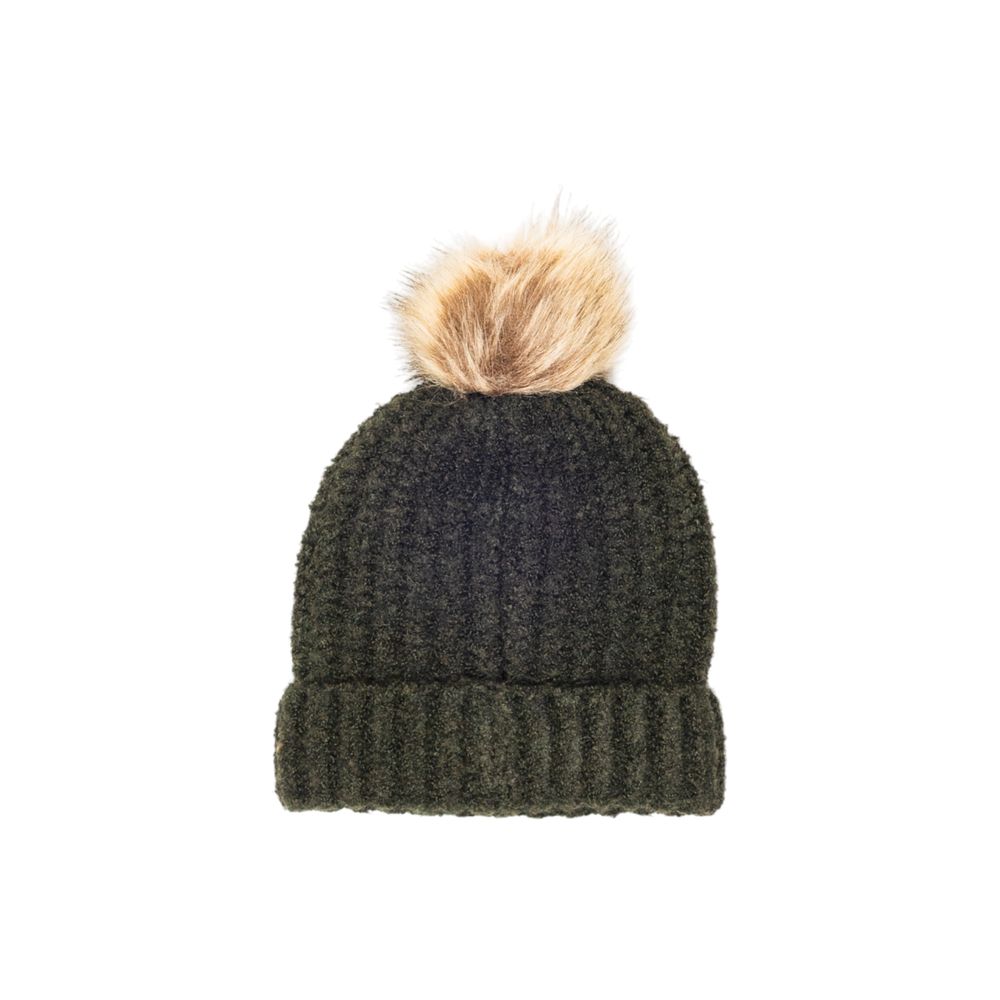 Barbour Green Polyester Beanie - ClickThatClicks 
