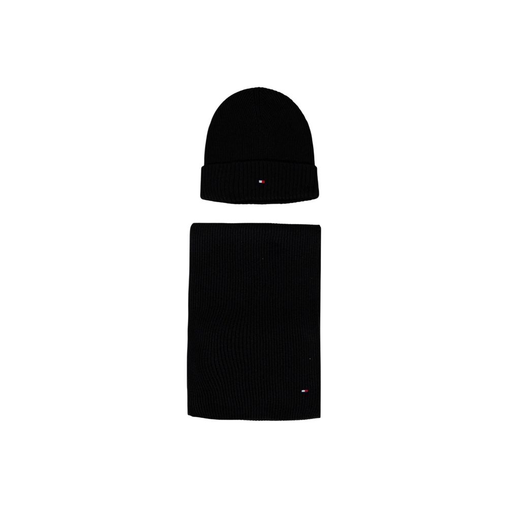 Tommy Hilfiger Black Cotton Beanie - ClickThatClicks 