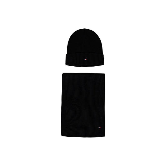 Tommy Hilfiger Black Cotton Beanie - ClickThatClicks 