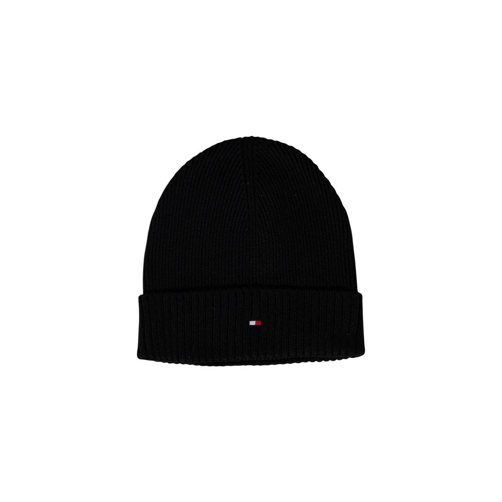Tommy Hilfiger Black Cotton Beanie - ClickThatClicks 
