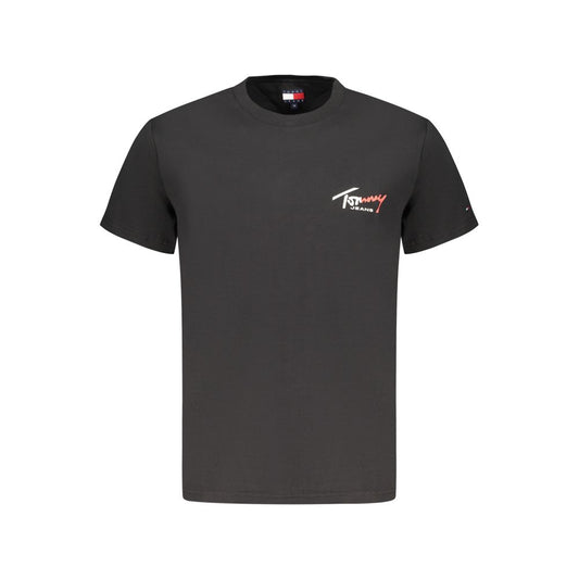 Tommy Hilfiger Black Cotton Men T-Shirt - ClickThatClicks 
