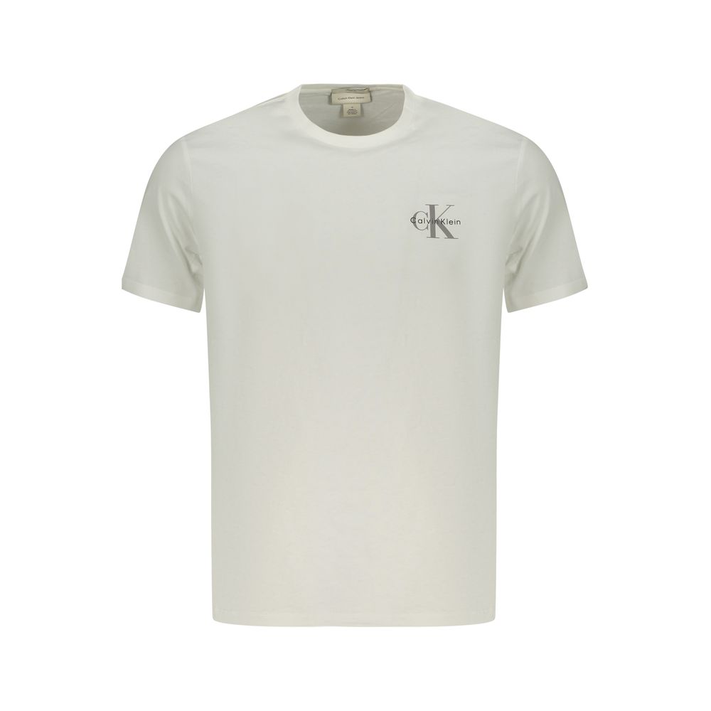 Calvin Klein White Cotton Men T-Shirt - ClickThatClicks 