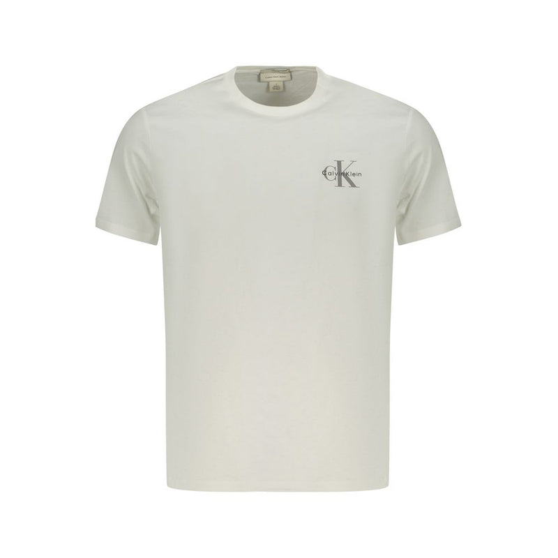 Calvin Klein White Cotton Men T-Shirt - ClickThatClicks 