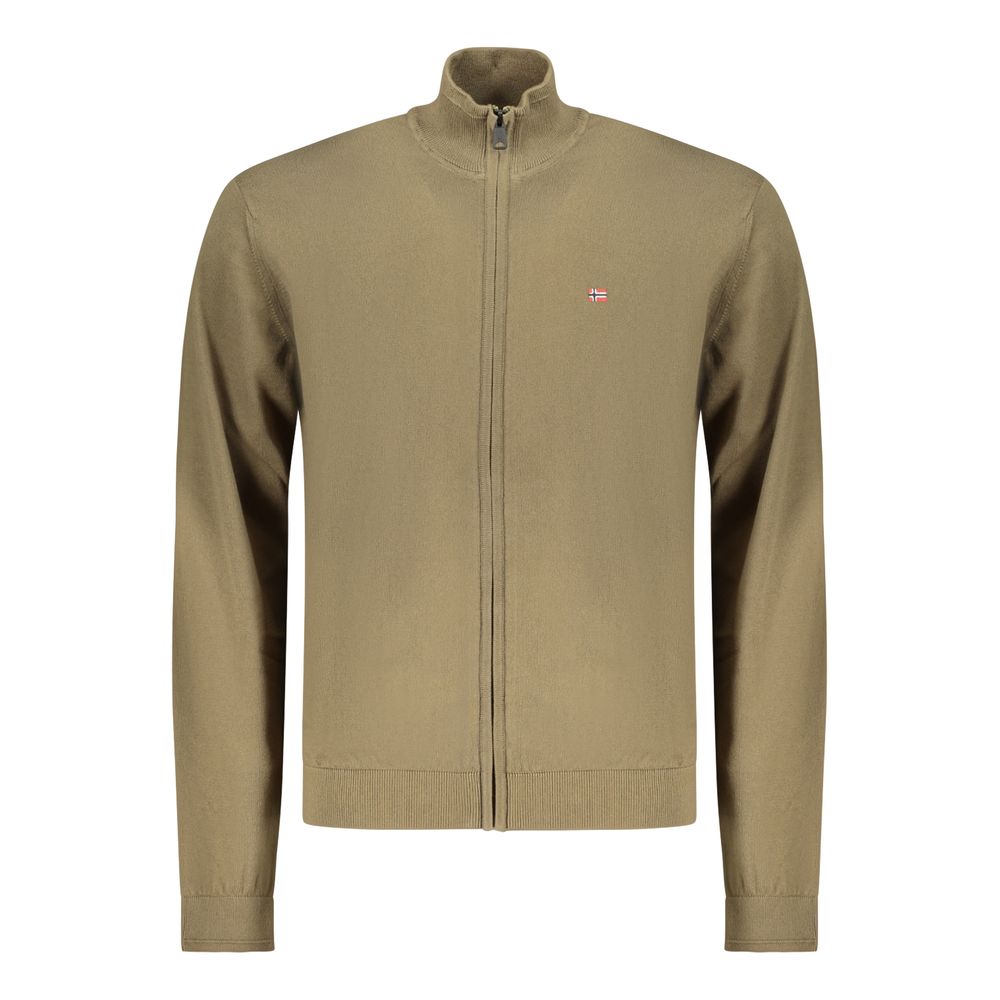 Napapijri Verde Cotton Men Cardigan - ClickThatClicks 