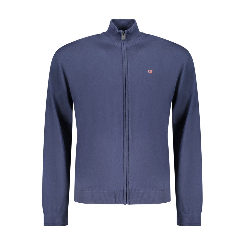 Napapijri Blue Cotton Men Cardigan - ClickThatClicks 