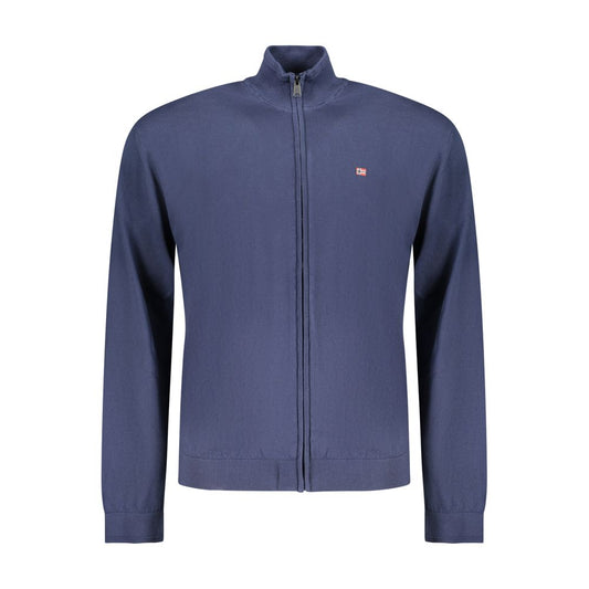 Napapijri Blue Cotton Men Cardigan - ClickThatClicks 