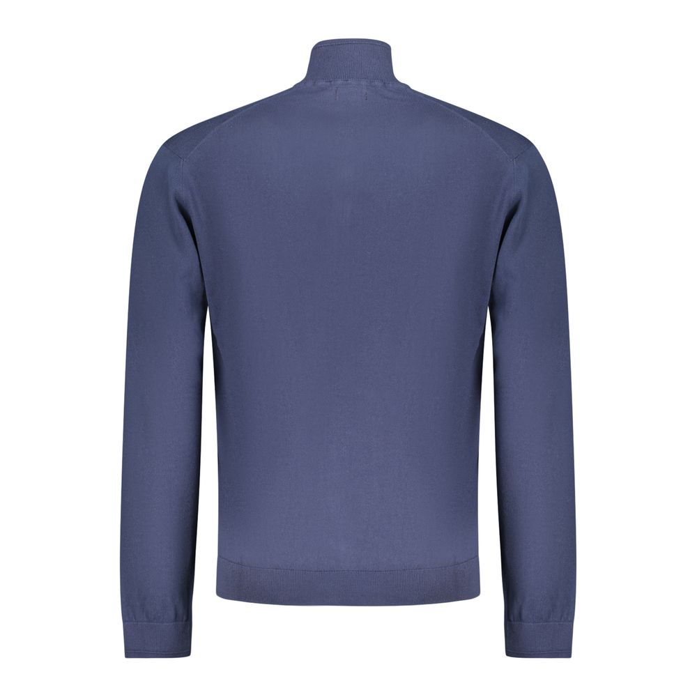 Napapijri Blue Cotton Men Cardigan - ClickThatClicks 