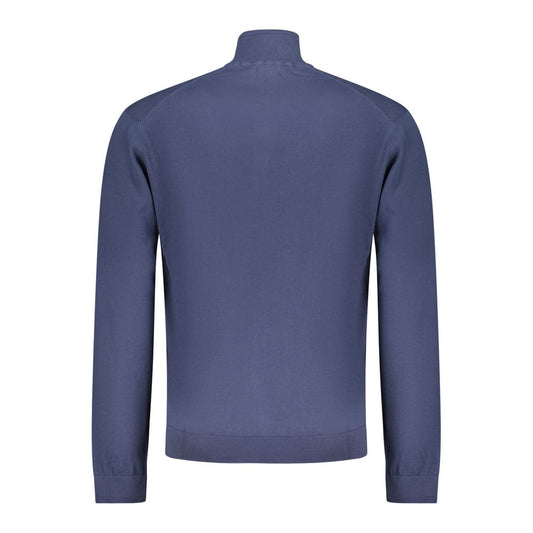 Napapijri Blue Cotton Men Cardigan - ClickThatClicks 