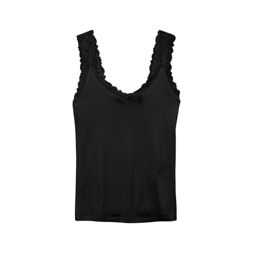 Vero Moda Black Viscose Tank Tops - ClickThatClicks 