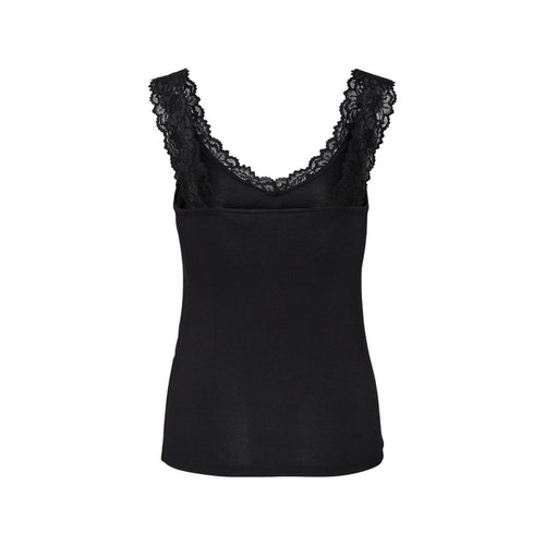 Vero Moda Black Viscose Tank Tops - ClickThatClicks 