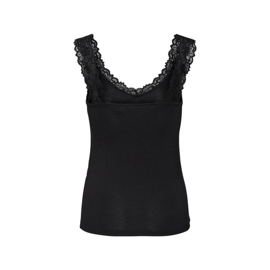 Vero Moda Black Viscose Tank Tops - ClickThatClicks 
