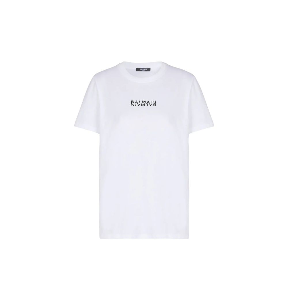 Balmain White Cotton T-Shirt - ClickThatClicks 