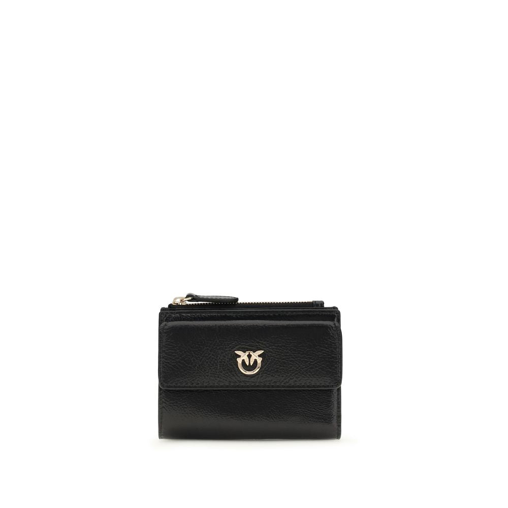 PINKO Black Calf Leather Bos Taurus Wallet - ClickThatClicks 