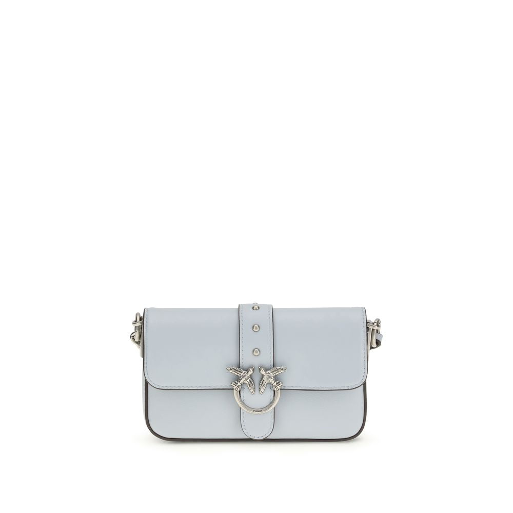 PINKO Blue Calf Leather Bos Taurus Shoulder Bag - ClickThatClicks 