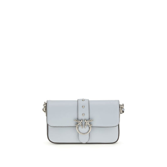 PINKO Blue Calf Leather Bos Taurus Shoulder Bag - ClickThatClicks 