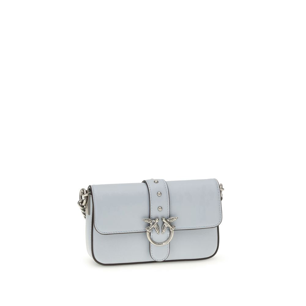 PINKO Blue Calf Leather Bos Taurus Shoulder Bag - ClickThatClicks 