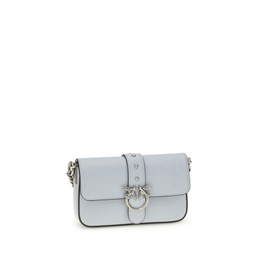 PINKO Blue Calf Leather Bos Taurus Shoulder Bag - ClickThatClicks 