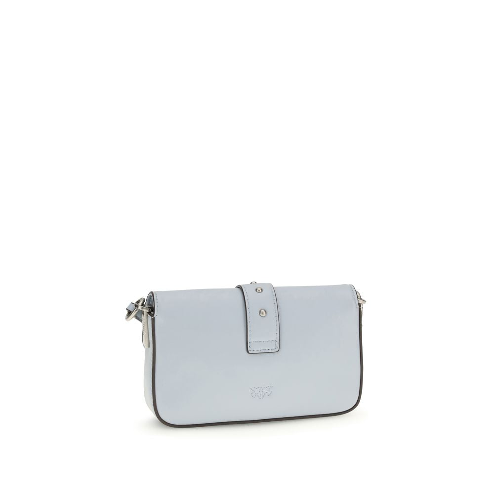 PINKO Blue Calf Leather Bos Taurus Shoulder Bag - ClickThatClicks 