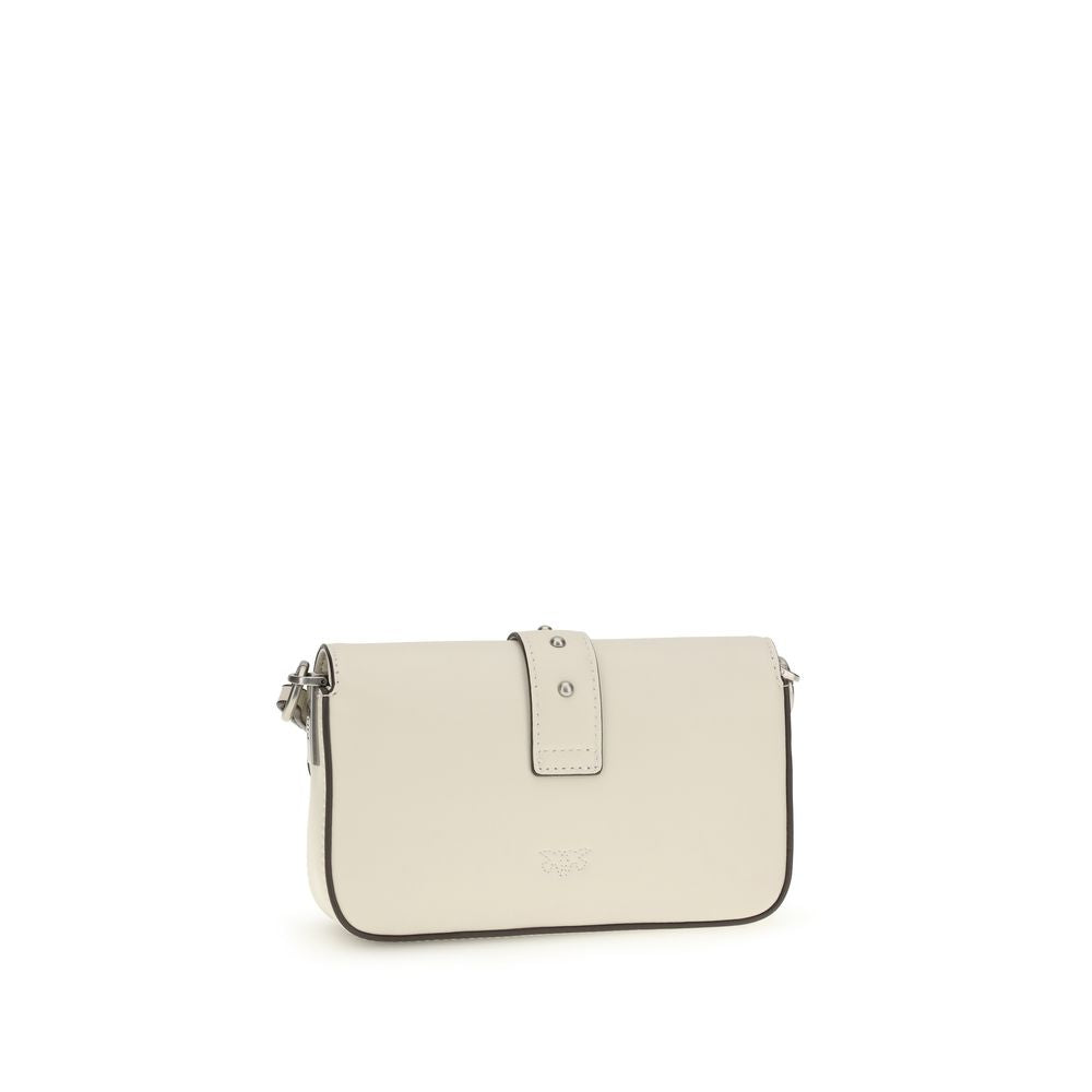 PINKO White Calf Leather Bos Taurus Shoulder Bag - ClickThatClicks 