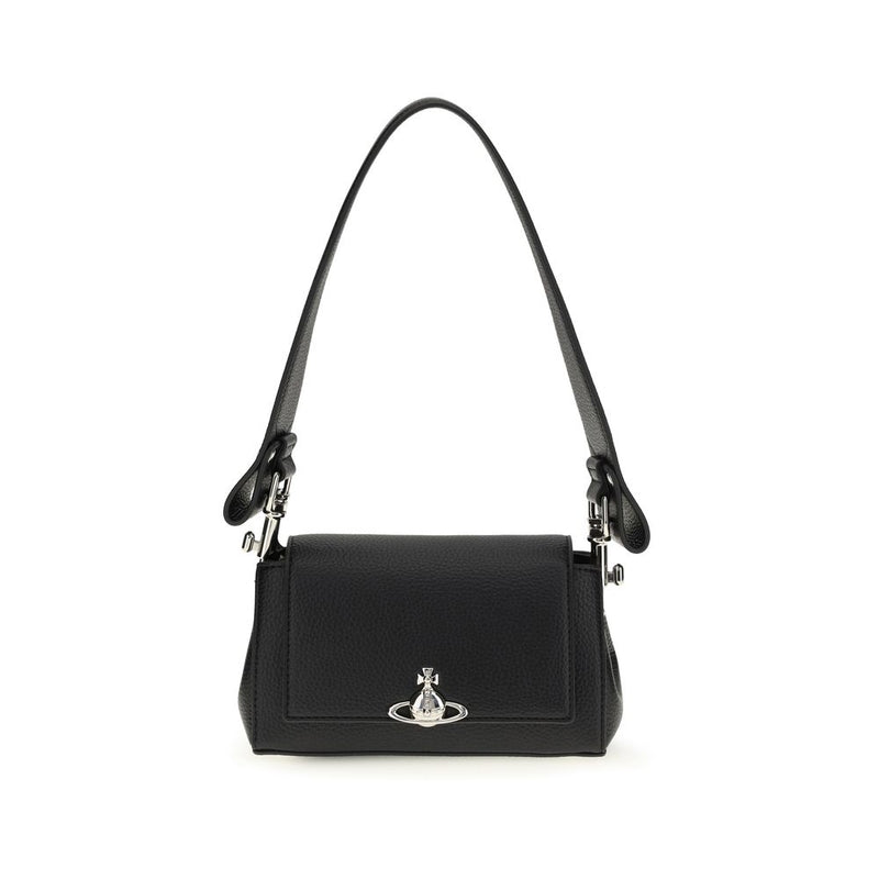 Vivienne Westwood Black Polyurethane Shoulder Bag - ClickThatClicks 