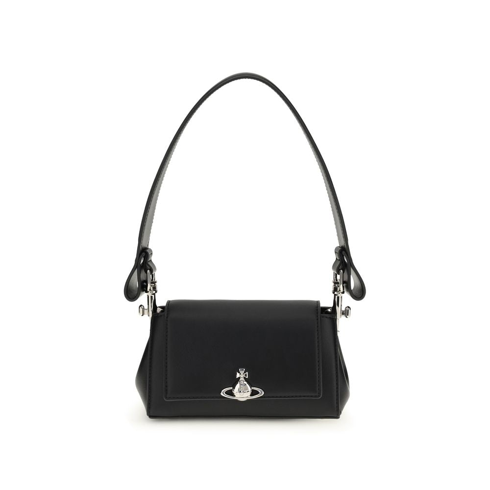 Vivienne Westwood Black Polyurethane Shoulder Bag - ClickThatClicks 